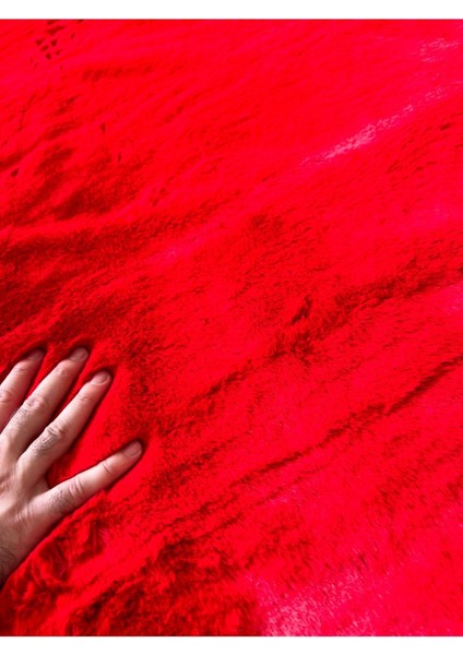 Tavşan Tüyü Süet Tabanlı Peluş Post Kırmızı Renk Ultra Yumuşak Post Puffy Yıkanabilir Halı fiyatları