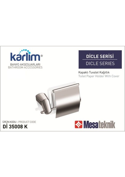 Karlim Dicle Serisi Kapaklı Tuvalet Kağıtlığı