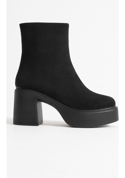 Keti Kadın Siyah Süet Topuklu Bot