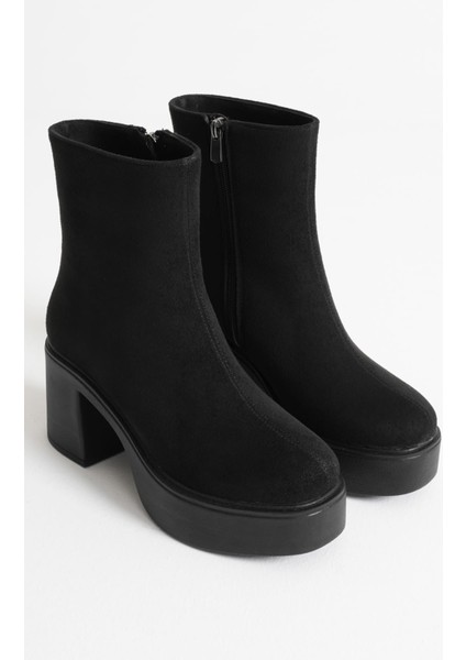 Keti Kadın Siyah Süet Topuklu Bot modelleri