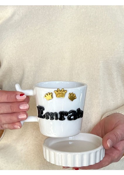 3 Taçlı Isimli Kupa Fincan Mug