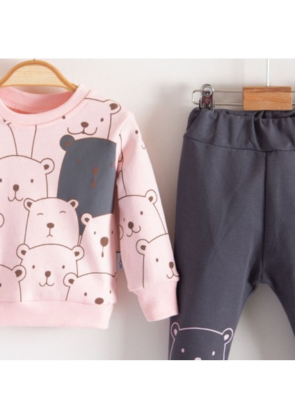 Kız Bebek Hello Ayılar Baskılı 2 Ip Unisex Takım fiyatları