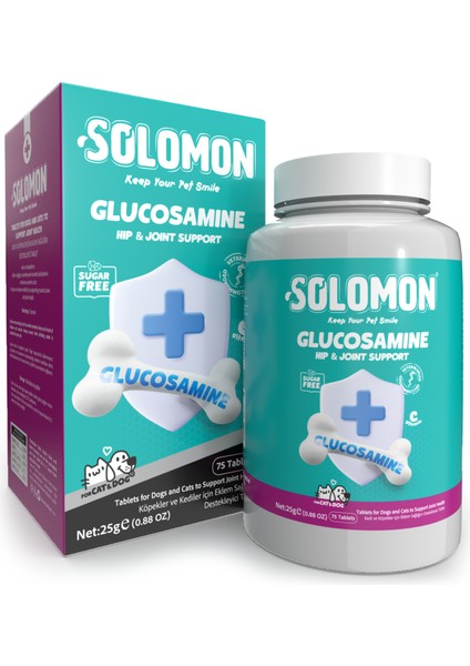 Glucosamine Tablet (Kedi ve Köpekler Için Kemik ve Kas Destekleyici Takviye 75 Tablet)