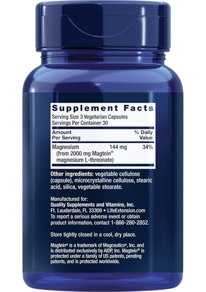 Neuro-Mag Magnesium L-Threonate Magnezyum L-Treonat 2000 Mg Magtein Memory Function Brain Health modelleri