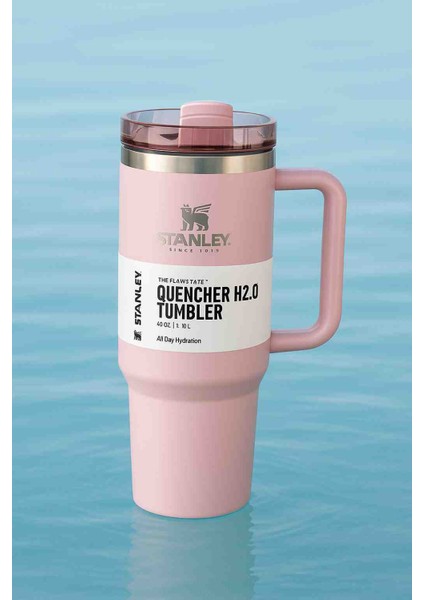 Quencher Pipetli Termos 1,18 L Açık Pembe