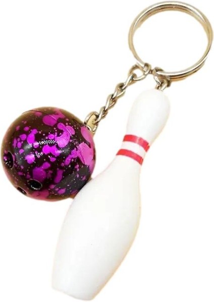 Bowling Mor Anahtarlık