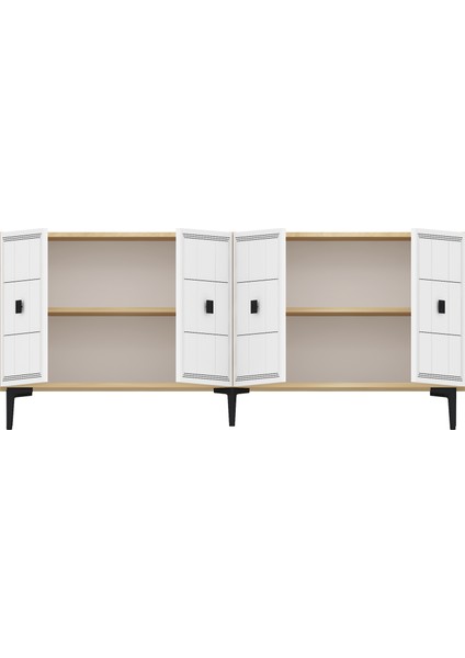 KA1202DB - Yuka Lazer Desenli Konsol , Tv Sehpası , Çok Amaçlı Dolap 120CM Safirmeşe- Beyaz fırsatları