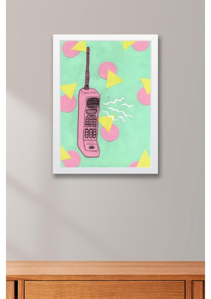 Brick Phone Çerçeveli Tablo - Pop Art Poster Tablo fiyatları