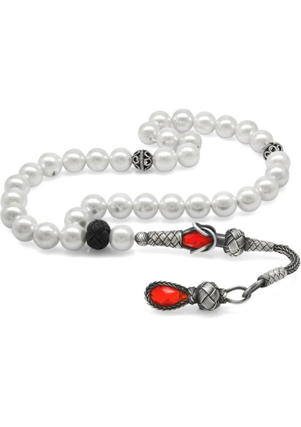 1000 Ayar Gümüş Kazaz Püsküllü Küre Kesim Mayorka Inci Doğaltaş Tesbih fiyatları