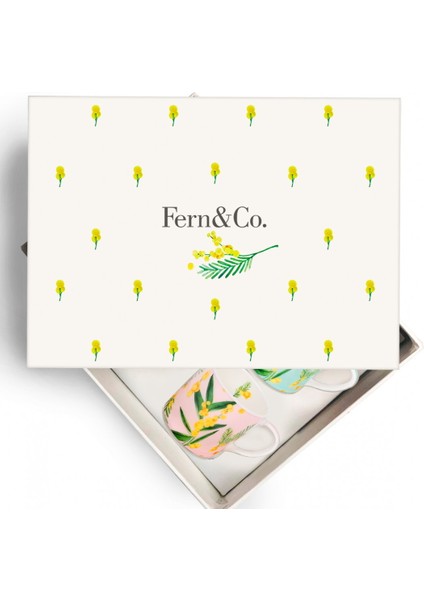Fleur De Mimosa Collection 2'li Mix Türk Kahvesi Seti / Hediye Kutulu fiyatları