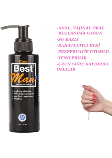 Su Bazlı Uzun Süre Etkili Yenilebilir Kayganlaştırıcı Jel - Oral, Anal ve Vajinal Kullanıma Uygun