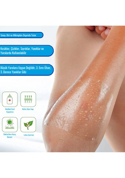 Su Geçirmez Şeffaf Pu Film Yara Örtüsü (Sezeryan Bandı) Octamed 5 Adet 9CMX25CM fiyatları