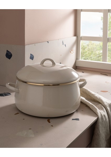 Montferry Tencere - Bej - 24 cm