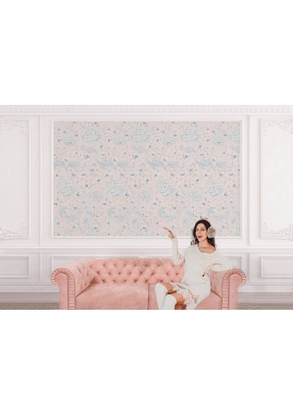 Vintagepastel Çiçekler Yapraklar Duvar KAĞIDI-5645