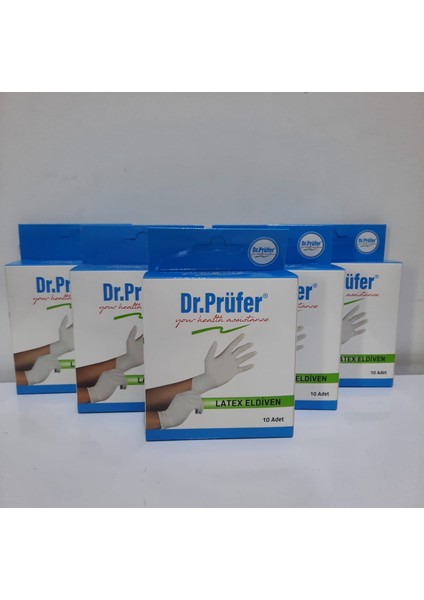 Dr Prüfer Latex Eldiven Pudralı S Beden 10 Adet (5 Paket)