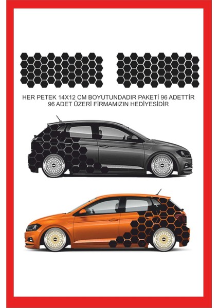 Petek Araba Sticker. Petek Oto Arka Çamurluk Kaplama Sticker