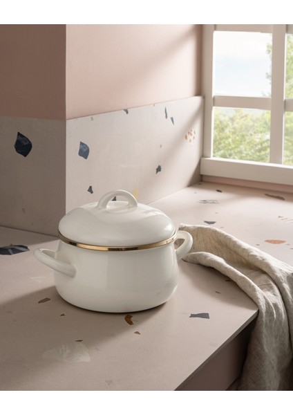 Montferry Tencere - Beyaz - 16 cm