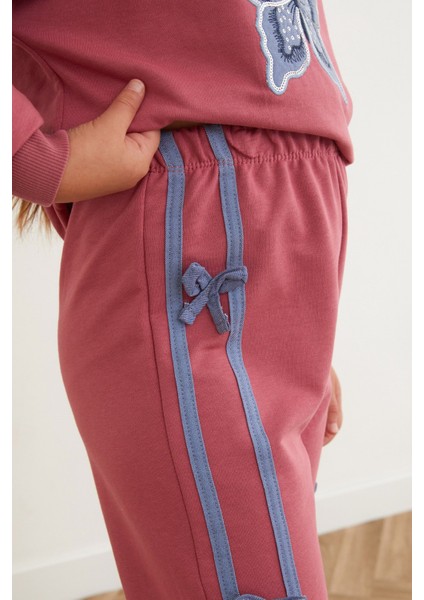 Kelebek Nakışlı Kurdeleli Kız Çocuk Takım