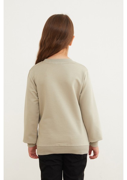 Beautiful Yazı Baskılı Kız Çocuk Sweatshirt fırsatları