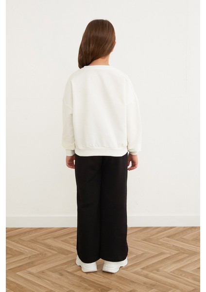 Kurdele Detaylı Beli Lastikli Kız Çocuk Takım fırsatları