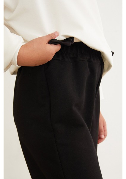 Kurdele Detaylı Beli Lastikli Kız Çocuk Takım indirimleri