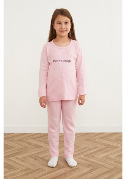 Positive Energv Baskılı Kız Çocuk Pijama Takımı