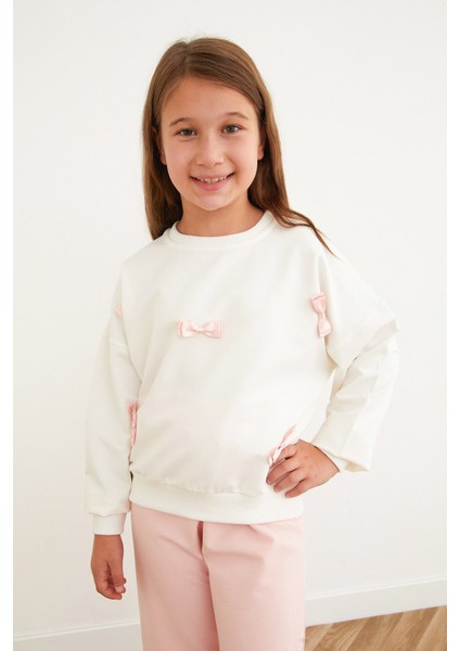 Kurdele Detaylı Beli Lastikli Kız Çocuk Takım fiyatları