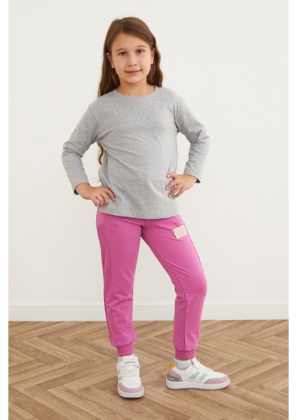 Beli Lastikli Armalı Jogger Kız Çocuk Eşofman Altı modelleri