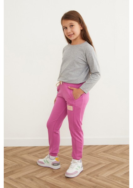 Beli Lastikli Armalı Jogger Kız Çocuk Eşofman Altı fırsatları
