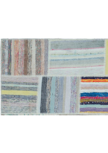 Teselya Pembe Patchwork Yün Modern Desenli Yün Hav Toz Vermez Leke Tutmayan Salon Yolluk Mutfak El Dokuma Halı fırsatları