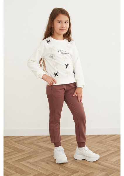 Beli Lastikli Armalı Jogger Kız Çocuk Eşofman Altı fiyatları
