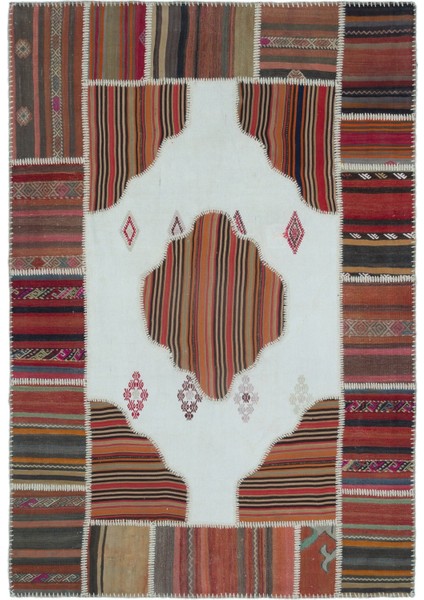 Atina Kahverengi Eskitme Yün Modern Desenli Yün Hav Toz Vermez Leke Tutmayan Salon Yolluk Mutfak El Dokuma Halı