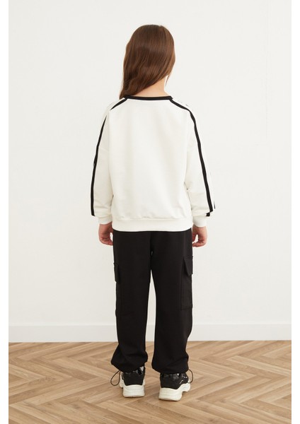 Smile Baskılı Paçası Stoperli Kız Çocuk Takım fırsatları