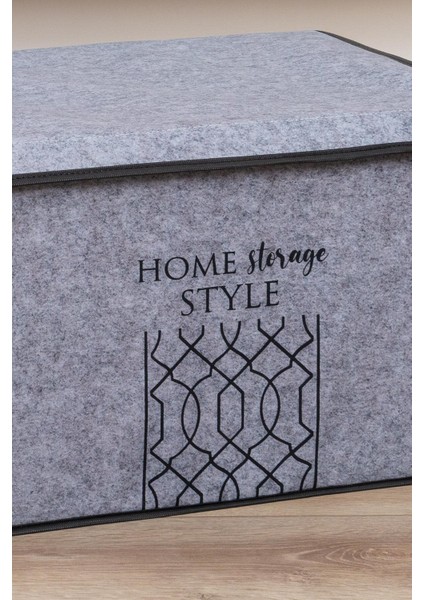 Keçe Kapaklı Mega Plus Kutu Gri 57X41X31 cm 2 Adet modelleri