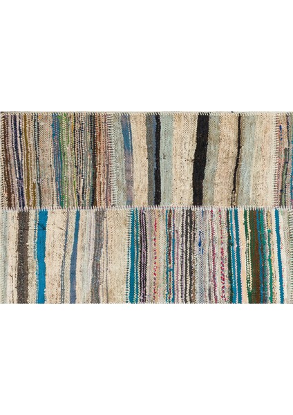 Girit Bej Çizgili Yün Modern Desenli Yün Hav Toz Vermez Leke Tutmayan Salon Yolluk Mutfak El Dokuma Halı fırsatları