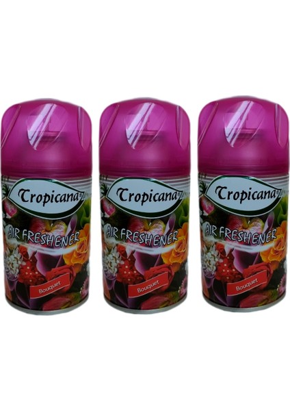 Air Freshener Oda Kokusu Bahar Koku Bouguet Meyve Buketi Otomatik Spreyi 260 ml x 3 Adet