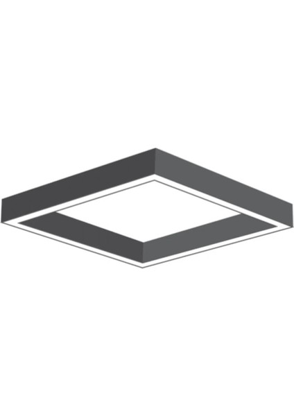 Kare Lineer Aydınlatma Armatür Siyah - Beyaz 6000-6500K - Çap : 120X120CM (4,6m) - 147W - 19,110LM