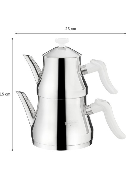 Brume Çaydanlık Takımı - Çelik - 1000 ml + 2000 ml