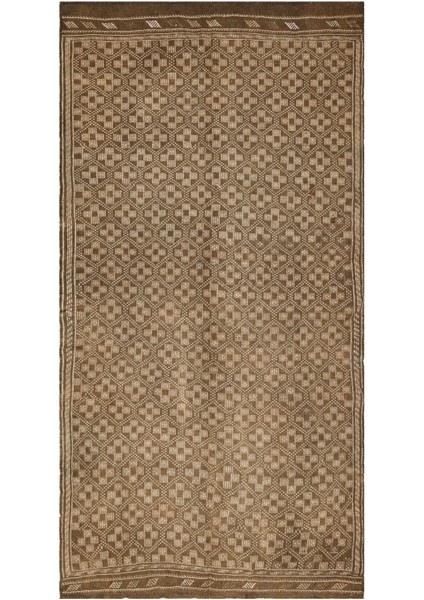 Atina Bej Eskitme Yün Modern Desenli Yün Hav Toz Vermez Leke Tutmayan Salon Yolluk Mutfak El Dokuma Halı