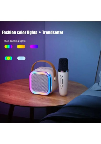 K12 Taşınabilir Kablosuz Çocuk Karaoke Bluetooth Hoparlör ve Mini Mikrofon Seti fiyatları