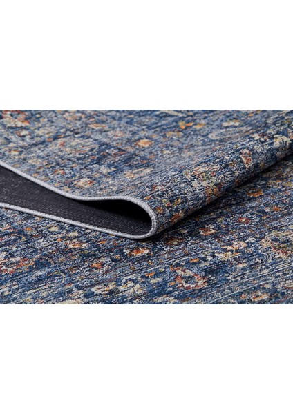 Solnecnogorsk Mavi Eskitme Etnik Modern Desenli Makinada Yıkanabilir Hav Toz Vermez Leke Tutmayan Kaymaz Taban Dijital Makine Baskı Salon Yolluk Mutfak Halı modelleri