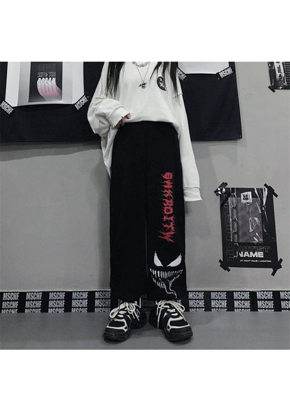 Sokak Tarzı Venom Baskılı Unisex Baggy Eşofman modelleri