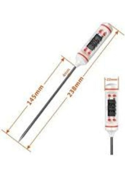 Vzn TP101 Gıda Sıvı Et Su Yiyecek Sıcaklık Ölçer Termometre