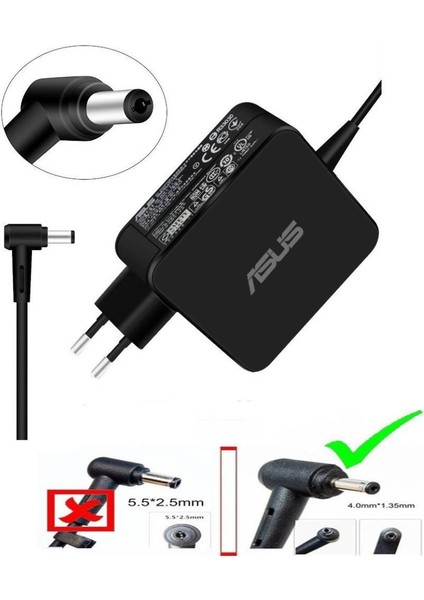Asus Vivobook Zenboook 4.0x1.3mm 19V 2.37A 45W Adaptör Asus Şarj