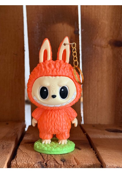 Renkli Labubu Figürü Turuncu 13 cm - Labubu 3D Baskı – Renkli Sevimli Koleksiyonluk Dekoratif Oyuncak - Asılabilir Charm fiyatları