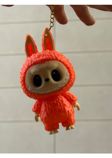Renkli Labubu Figürü Turuncu 13 cm - Labubu 3D Baskı – Renkli Sevimli Koleksiyonluk Dekoratif Oyuncak - Asılabilir Charm fırsatları