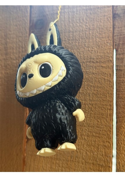 Renkli Labubu Figürü Siyah 13 cm - Labubu 3D Baskı – Renkli Sevimli Koleksiyonluk Dekoratif Oyuncak - Labubu Charm Asılabilir fırsatları