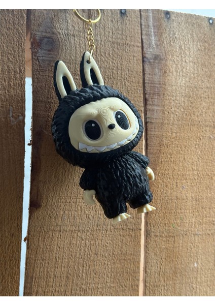 Renkli Labubu Figürü Siyah 13 cm - Labubu 3D Baskı – Renkli Sevimli Koleksiyonluk Dekoratif Oyuncak - Labubu Charm Asılabilir indirimleri