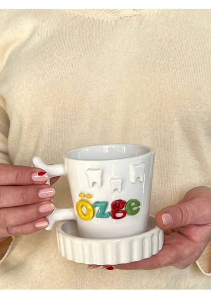 Diş Figürlü Isimli Kupa Fincan Mug