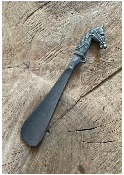 Antik Oksit Ayakkabı Çekeceği Pirinç Ayakkabı Çekecek Kerata 23CM